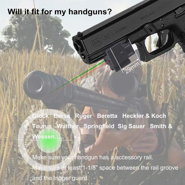 Компактный тактический лазер рельса визирует зеленое & красное с перезаряжаемые USB