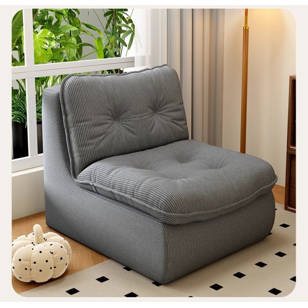Modern Bean Bag Chair Reclining Sofa with Corduroy Fabric Modular & Portable Design for Living Room and Balcony Use
