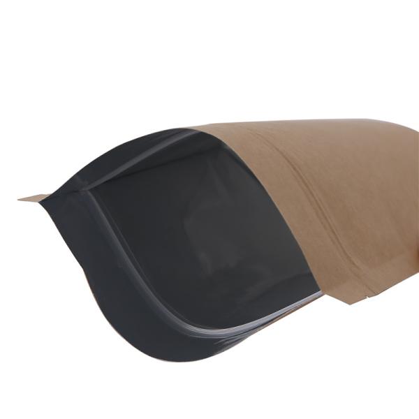 250g snack/tea/coffee/rice food k stand up pouch kraft packaging paper bag with window