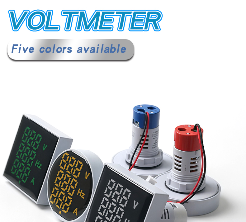 LED Voltmeter Hertz Meter Digital Indicator Lamp AD112-50 Panel Meters Small Instrument Displaying Three Values Large Area Meter