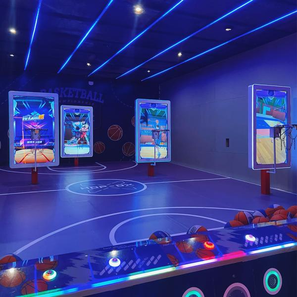 3 Person Interactive Basketball Trainer Sports Center Interactive Basketball Game