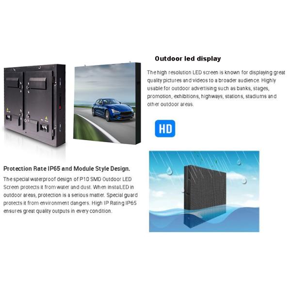 P10mm Outdoor Digital Billboard , Video Billboard Advertising Easy Maintenance