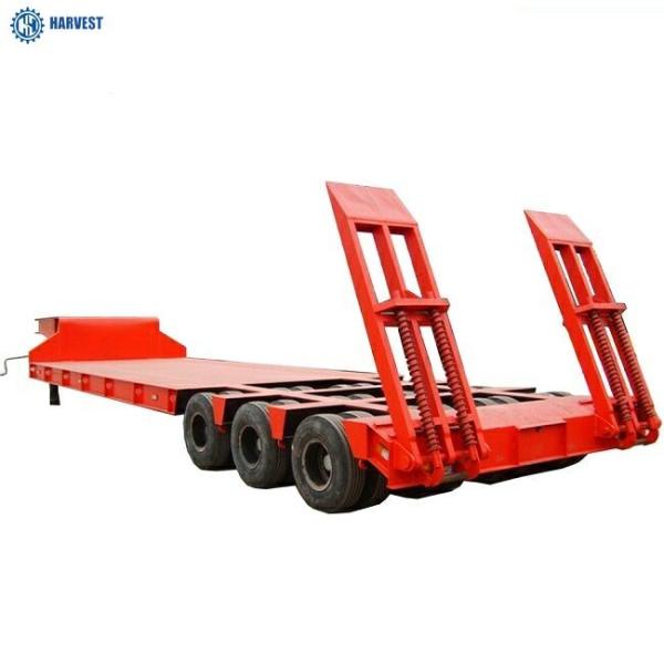 100ton 120ton Harvest Lowbed 3 Line 6 Axles Heavy Duty Semi Trailer