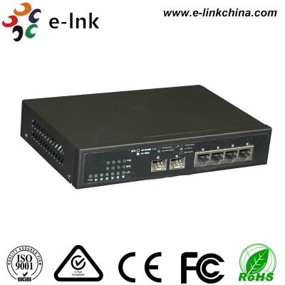 Interruptor manejável da fibra ótica do gigabit de 4 portos, interruptor ótico da rede Ethernet