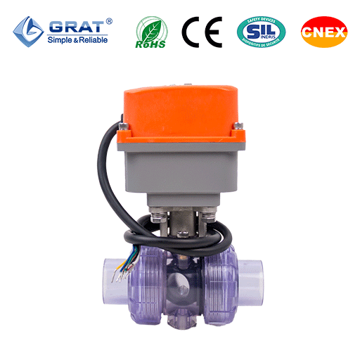 IoT UPVC Electric Ball Valve with Smart Modbus 485 Communication for Remote Flow