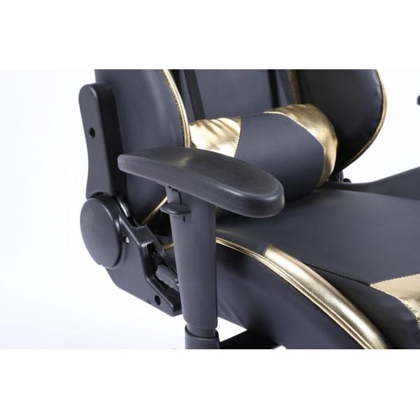Executive Swivel Tilt Black And Gold Executive Chair Massage 0.169CBM 84 X 65 X 31MM Lumbar Support