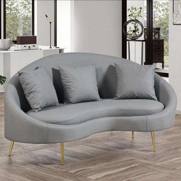Modern Eco-Friendly Creative Chesterfield Curved Two Seater Sofa Sponge Filling Customizable for School Villa Living Room Small