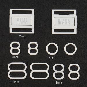Custom Logo 8 Shape Slider Buckle Swimwear Clasp Hardware for Bikini O Ring