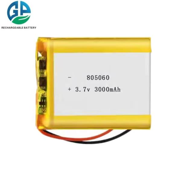 Высокотемпературный KC перезаряжаемый Lipo 805060 3.7v 3000mah Липо аккумуляторы на заказ Литийная батарея высокой емкости