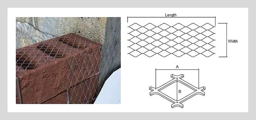 Acero de carbono de ladrillo negro malla de alambre de pared 2,5