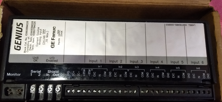 Блок I/O гения частей Plc Ge автоматизации входных сигналов источника 6 аналога IC660BBA026 24/48Vdc настоящий