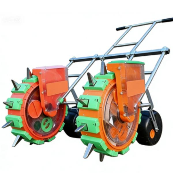 Two Row Manual Seeder Machine Impact Resistant Hand Push Double Row Seeder