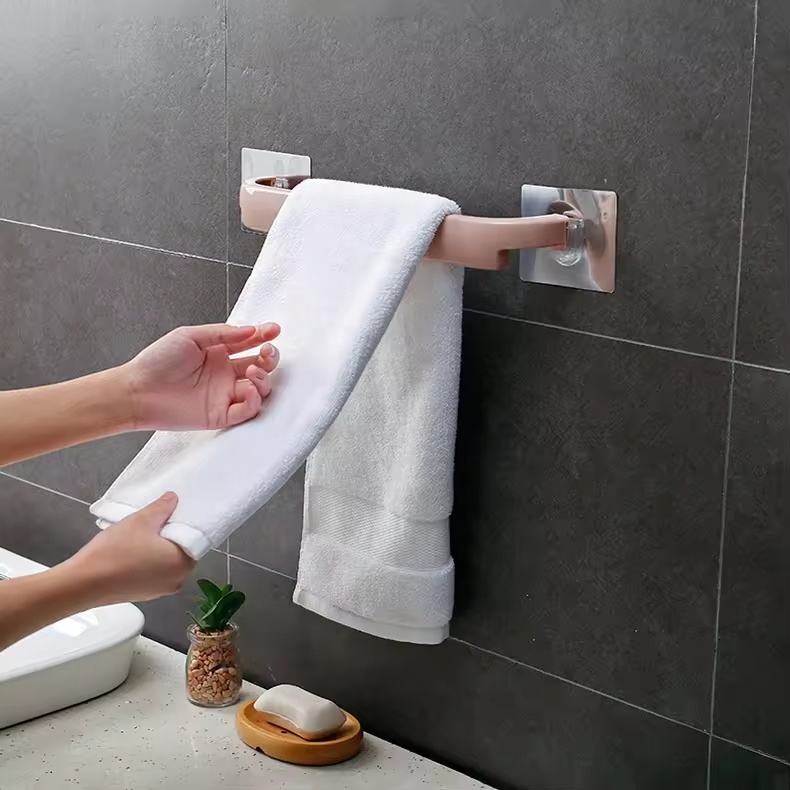 High Quality Factory OEM Wall Mounted Shelf Floating No Drilling Towel Organize Rack for Bathroom