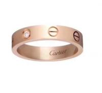 Three Diamond Ring Stamped 925 Sterling Silver Rose Gold Engagement Band Jewelry