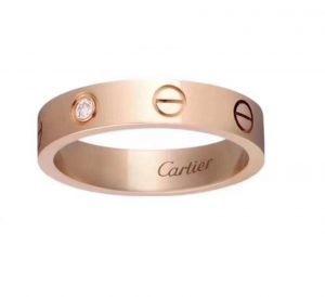 Three Diamond Ring Stamped 925 Sterling Silver Rose Gold Engagement Band Jewelry
