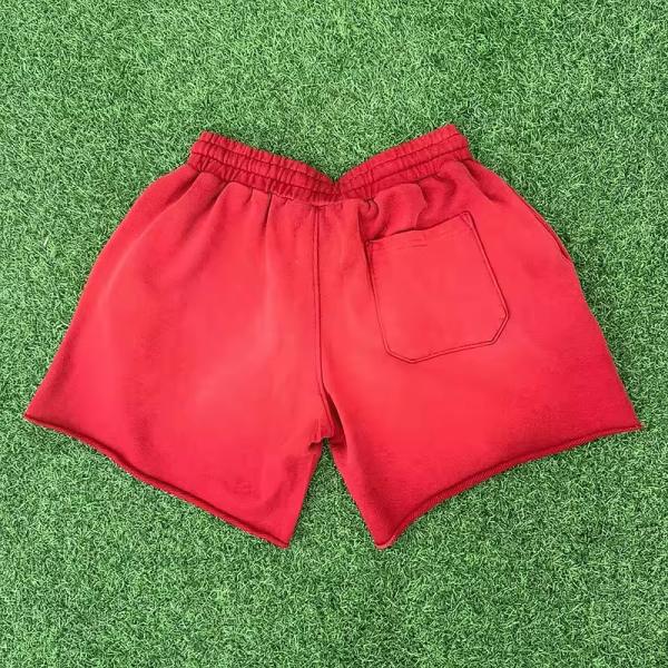 Logo personnalisé Fabricant Coureurs à écran de haute qualité Puff Print Vintage Coton Français Terry Sweat Hommes Acide Laver Soleil Shorts décolorés