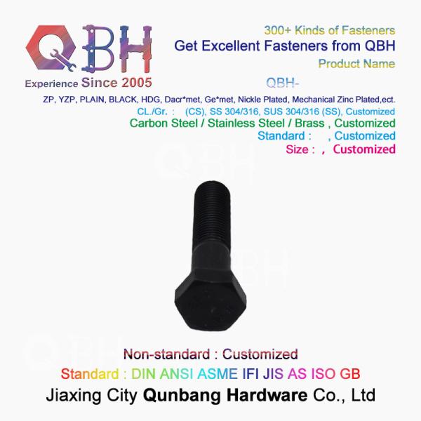 Болты шестиугольника высокопрочных винтов внешние черные ранг 12,9 M6-M30