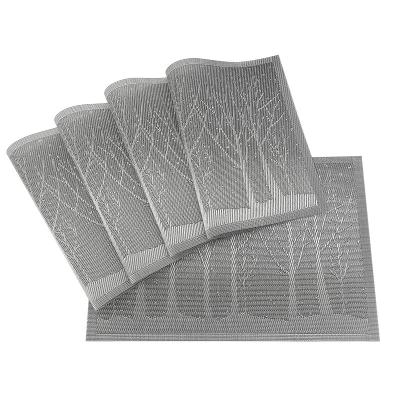 Rectangular Roxo Logotipo personalizado Placemat Pvc Tapetes de mesa Laváveis Placemats à prova d'água