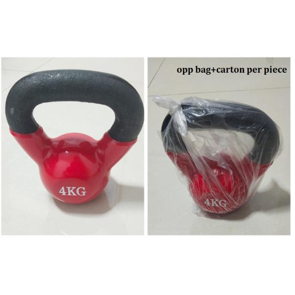 Colorful Cast Iron Kettlebell Neoprene Dipping for Custom Logo Gym Equipment in Purple