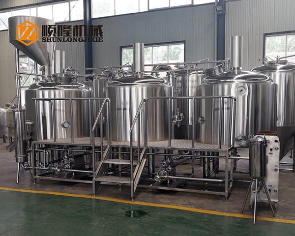Steam Heating Beer Brewing Equipment 1000L Stainless Steel Three Vessels