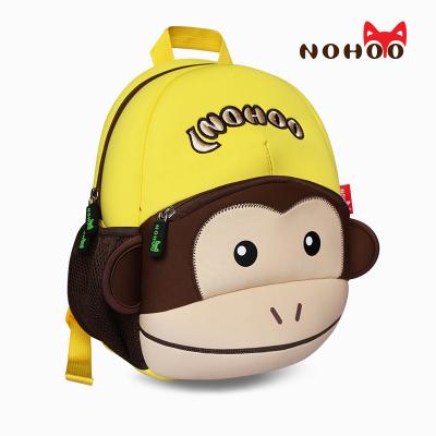 Girls Cute Monkey Toddler Book Bag , Yellow Kindergarten Book Bags