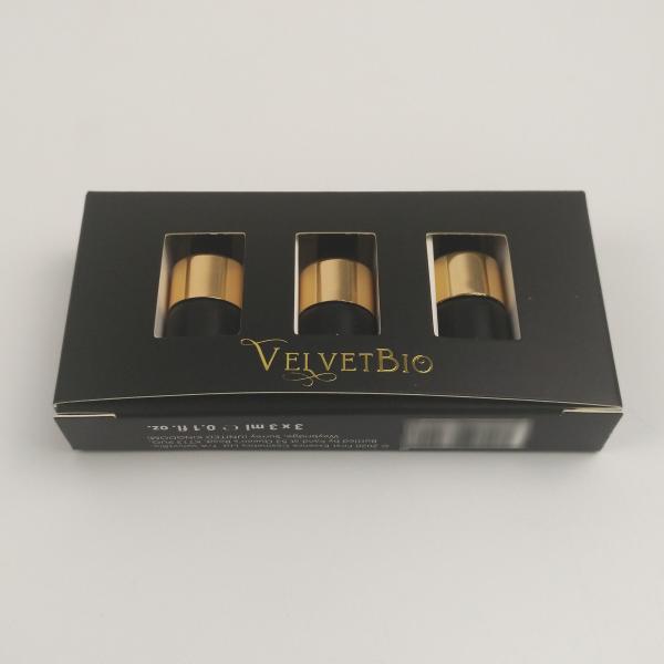 Картона трубки изготовленного на заказ сусального золота логотипа УЛЬТРАФИОЛЕТОВАЯ напечатанная коробка прямоугольного косметическая бумажная упаковывая для заботы кожи сыворотки сути