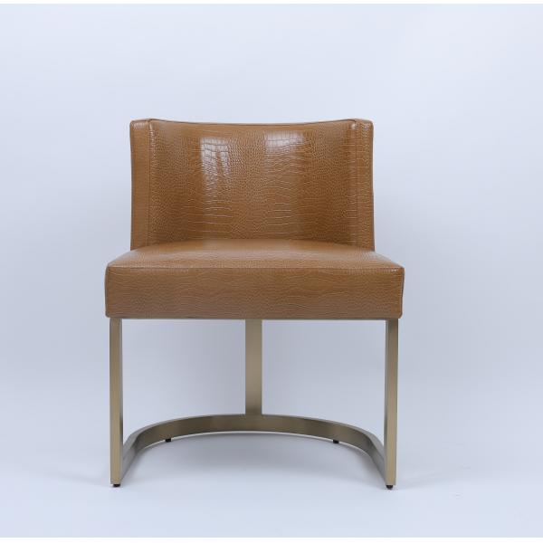 Hotel luxury Metal Golden Leather Living Room Leisure dining Chair