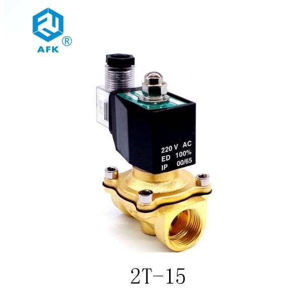 Válvula de solenoide de bronze do gás da polegada da baixa pressão 1/2 24 volts normalmente fechada