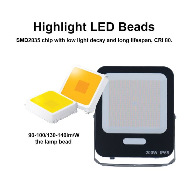 KCD OEM Security Flood Lamp with Motion Sensor IP65 Waterproof 50000 Hours Lifespan LED Outdoor Flood Light