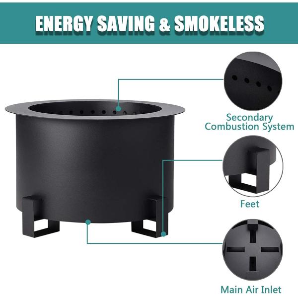 Smoke Free Wood Burning Fire Pit