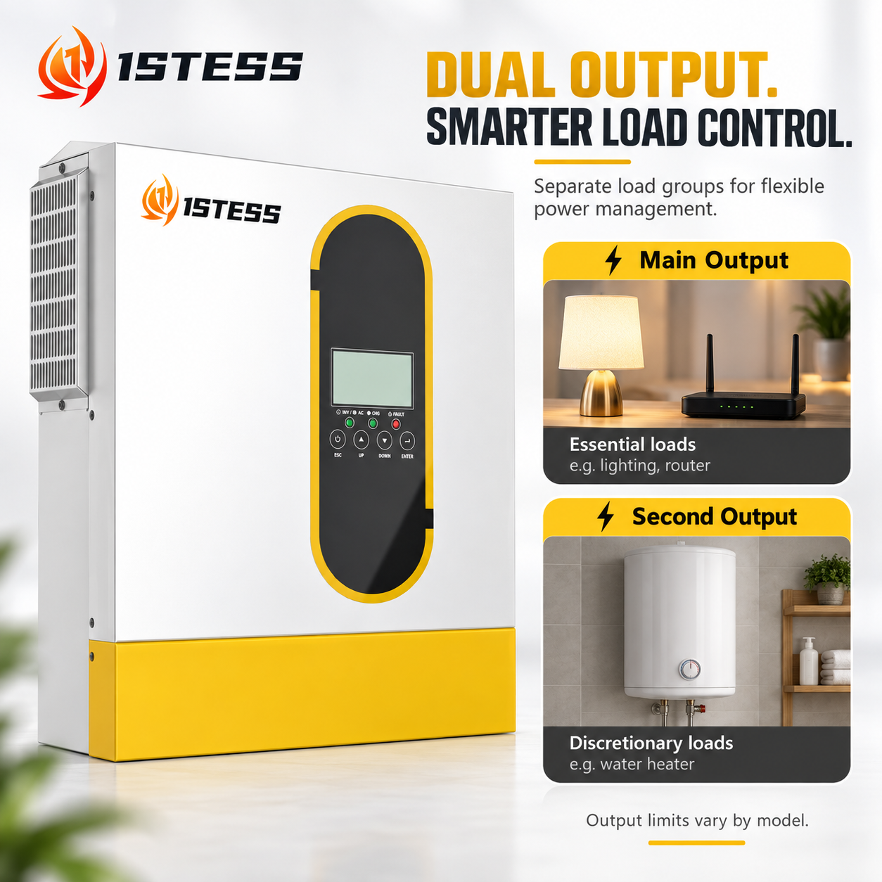 1stess EMT Series 3.6kW–11kW Off-Grid Solar Inverter with MPPT and Dual Outputs