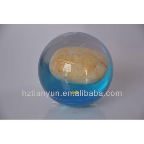 Логотип шарика 100mm пресс-папье цветка украшения пластиковый подгонял