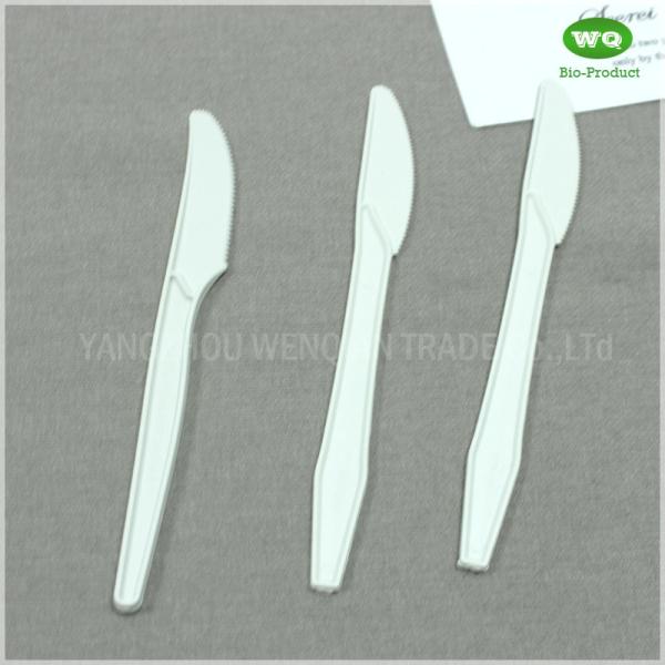 Disposable Bio-Based Plastic Cutlery Knife,Disposable Utensils - Forks, Spoons & Knives Made From Potato Starch