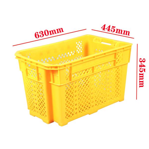 Mesh Stack And Nest Plastic Crate Storage Fruit And Vegetable Shipping Crate