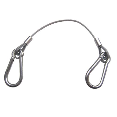 Anti Corrosion Steel Wire Rope Sling Double Loop 2 Carabiner For Hanging