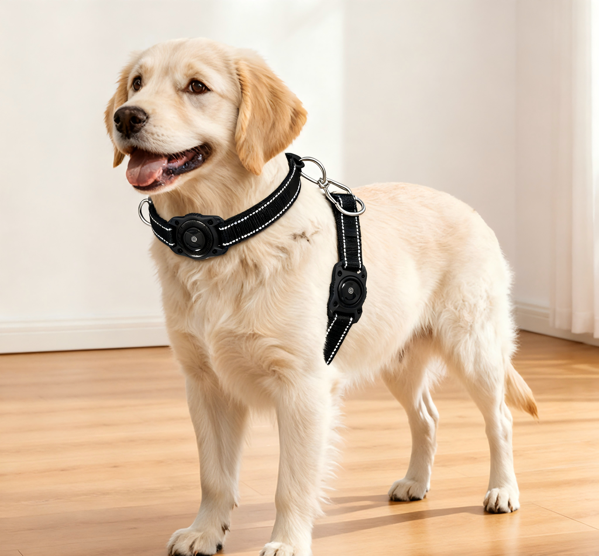 Durable Plastic GPS Navigator Dog Collar Waterproof Reflective Real-Time Tracking Soft Padded Adjustable