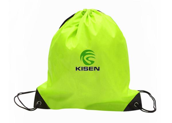 Colored Women'S Drawstring Backpack , Reusable 210d Polyester Drawstring Bag