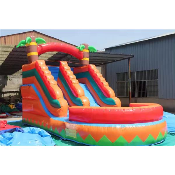 Custom Logo Printed Large Long Slide Inflatable Pool Slide Combo for Outdoor Fun Combo