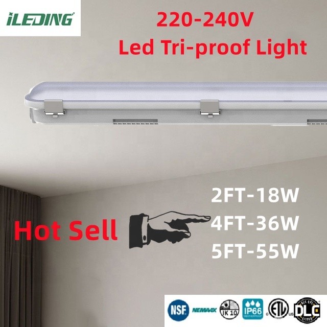 Commercial LED vapor tight 18W 4Ft with Waterproof IP66 Rating and Dimmer Support
