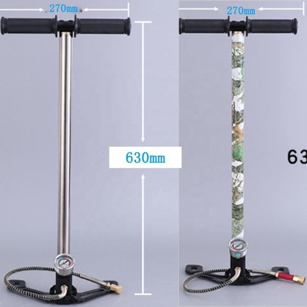Manual High Pressure Hand Air Pump 4500psi 300bar Black for Gasoline Fuel
