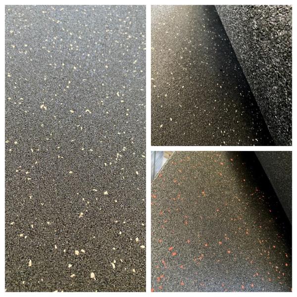 100*100cm and 50*50cm EPDM DOT Gym Rubber Flooring Tiles Absorbing Impact of Weights with Pure Color or Black Ground