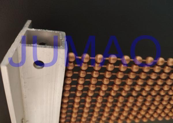 Round Stainless Steel Ball Chain Curtain Fashionable Electroplating For Office