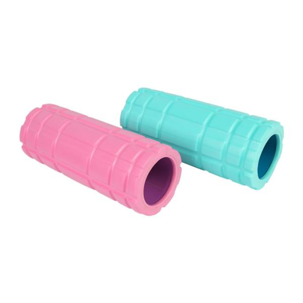 Mace Hollow Yoga Tube Roller Bar Purple Gym Cork Muscle Relax 30x14.5cm