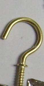 Building Industry Metal Screw Hooks Simple Installation Brass Plated
