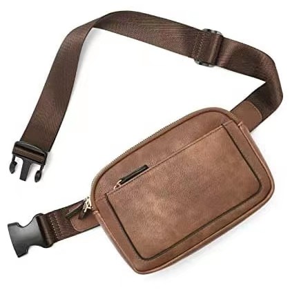 NEW CROSS-BORDER CROSSBODY FANNY PACK WITH ADJUSTABLE STRAPS FAUX LEATHER FOR WOMEN