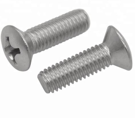Cross Recessed Flat Head Screw Raised Countersunk Head Screw M5 M6 Stainless Steel SS316