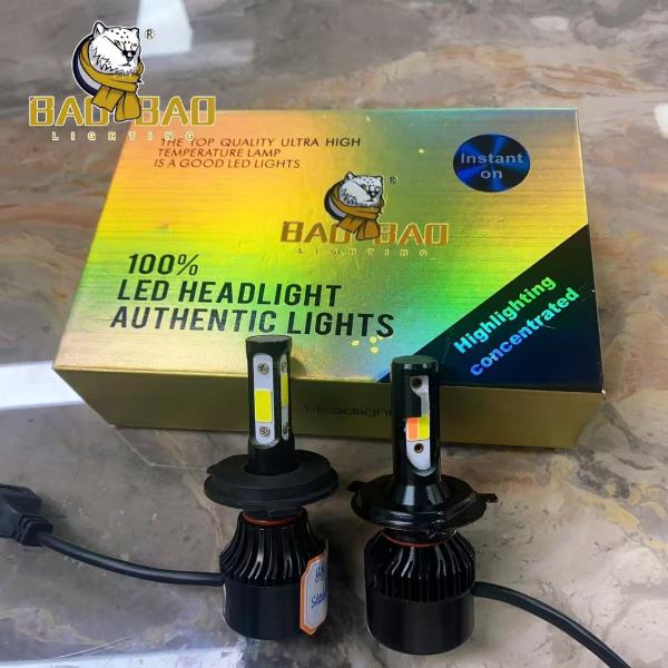 X7 Golden Box 4 Side 4 Face Multiple Color White Color LED Headlight Bulb Motorcycle Auxiliary Lights HAOJUE Motor Spare Parts