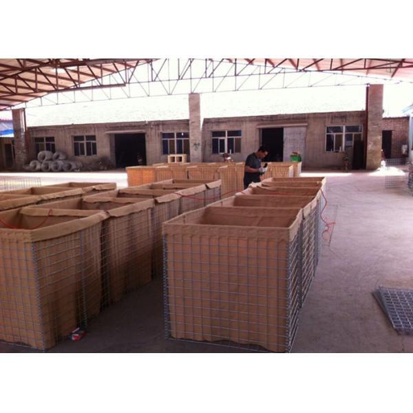 Durable Welded Gabion Defensive Barrier Bastion 75*75mm Hot Dipped Galvanized
