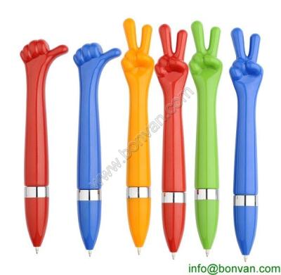 gift pen, hand finge pen,gesture promotional plastic pen, made in tonglu,fenshui