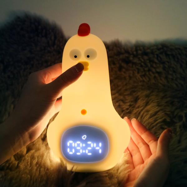 Little Kid Smart Wake Trainer Bedside Nite Light White Noise Alarm Clock Radio Soothing